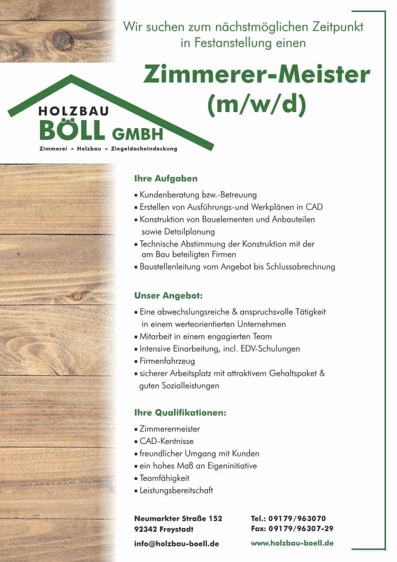 stellenangebot zimmerer -dachdecker 2021